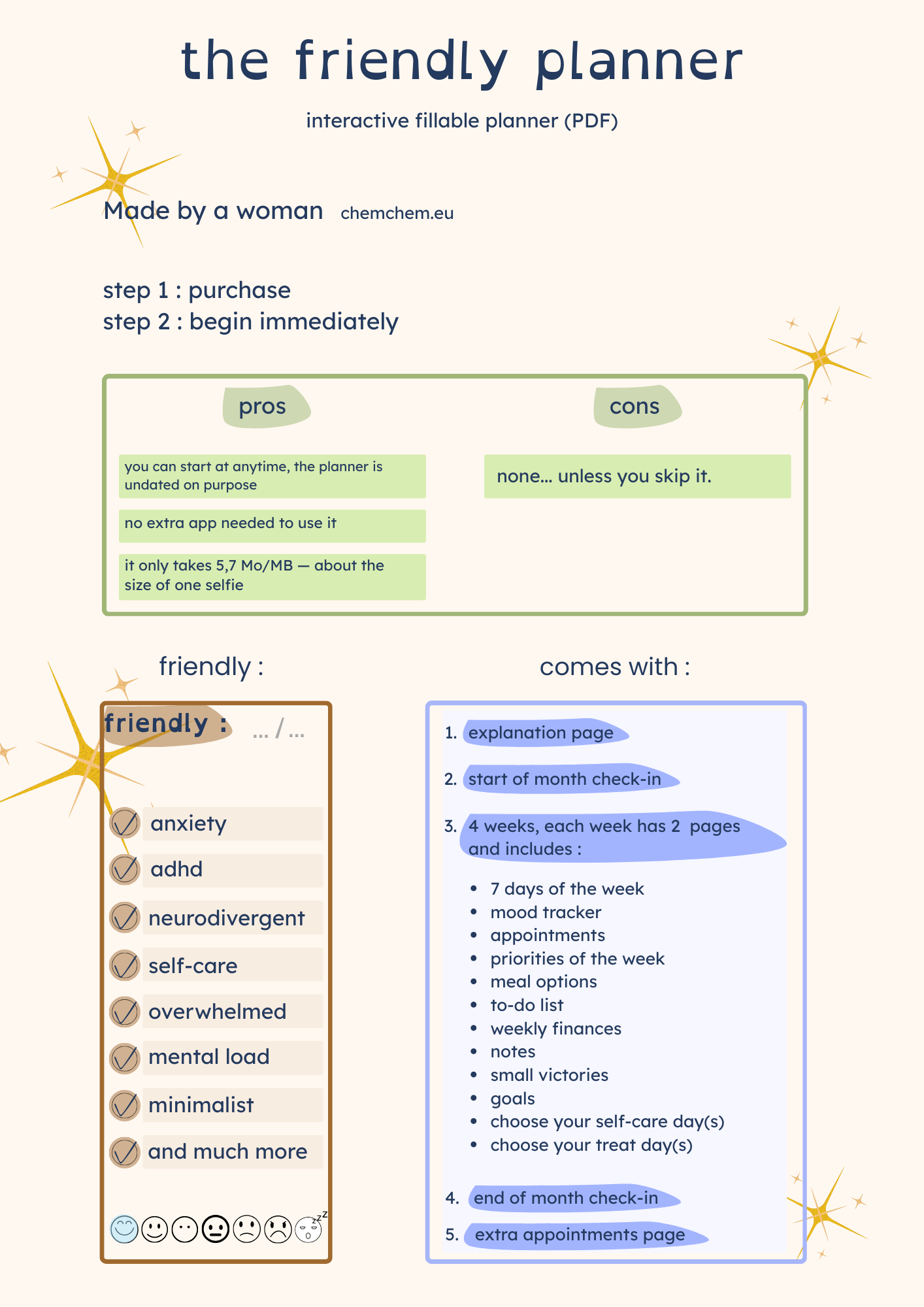 the friendly planner